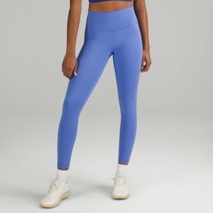 Blue Lululemon Wunder Train High-Rise Leggings